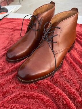 Cole Haan Men's Leather Chukka Boots - Cognac Brown Size 9